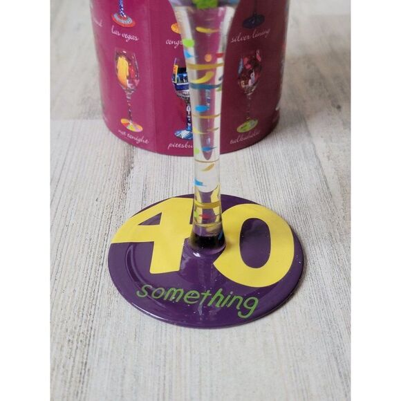 Lolita 40 something wine glass birthday drinkware decor - Picture 2 of 9